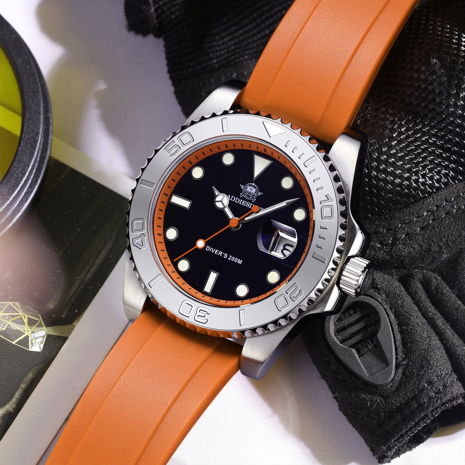 U.S. Warehouse -ADDIESDIVE 41mm Sports Quartz Watch Waterproof 200M (AD2040)