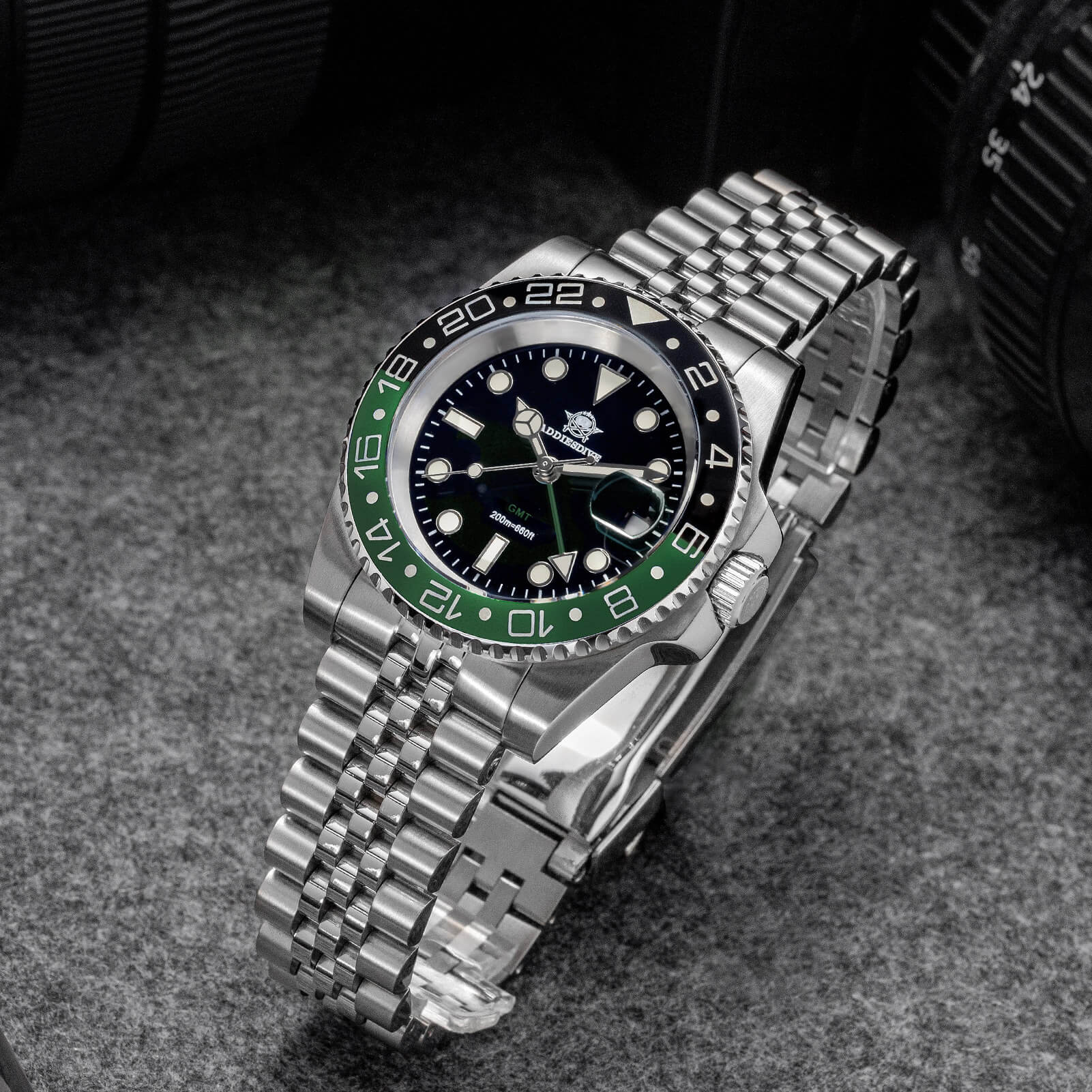 🔥Halloween Sale🔥ADDIESDIVE Water Ghost Luxury Dive Watch GMT Quartz Watch AD2050-with Calendar