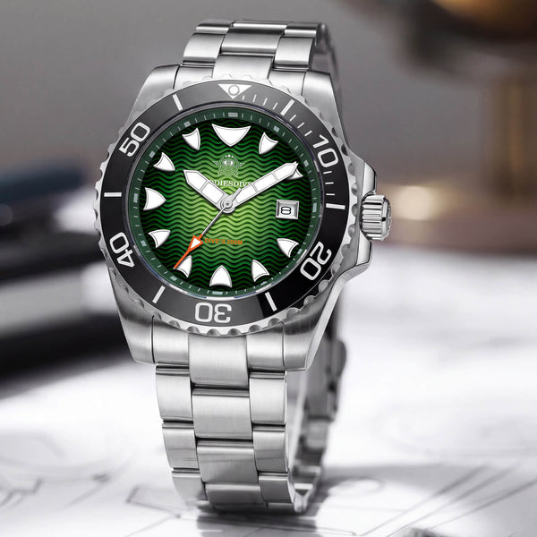 ADDIESDIVE 41mm Ocean Wave Quartz Dive Watch AD2561