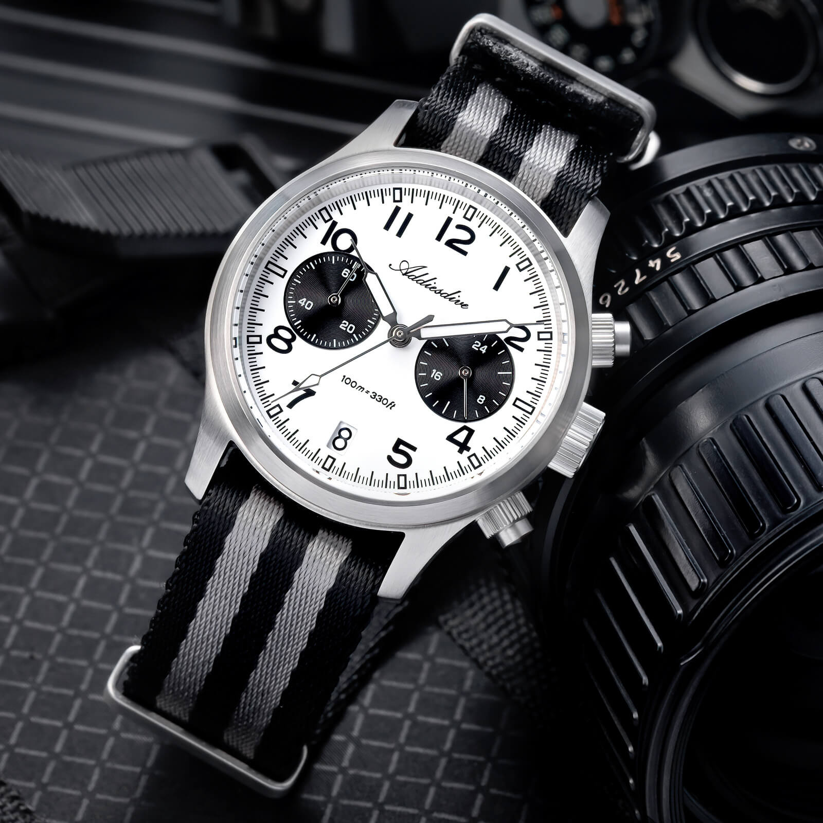 ★India Warehouse★ADDIESDIVE 39mm VK64 AD2538 Chronograph Watch