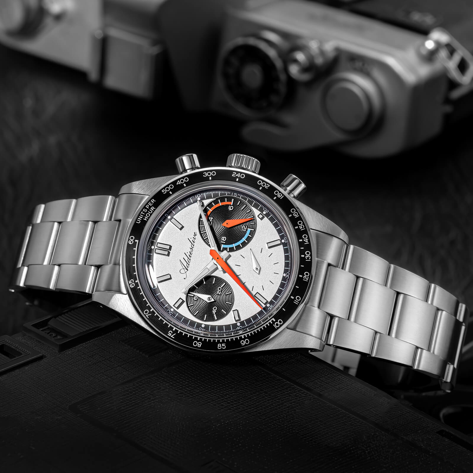 ★Xmas Sale★ADDIESDIVE 37mm VK63 Racing Chronograph Quartz Watch AD2539