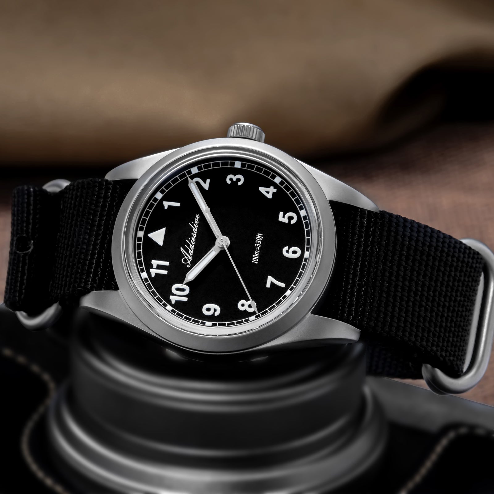 U.S. Warehouse -ADDIESDIVE 36mm VH31 Retro Pilot Field Watch AD2079