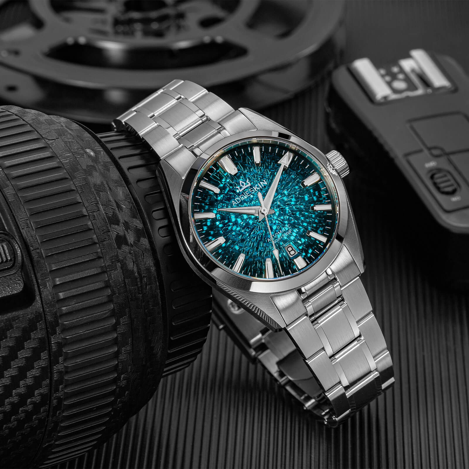 AddiesKIN 38mm Ice Crack Dial Miyota 9015 Men’s Watch K003