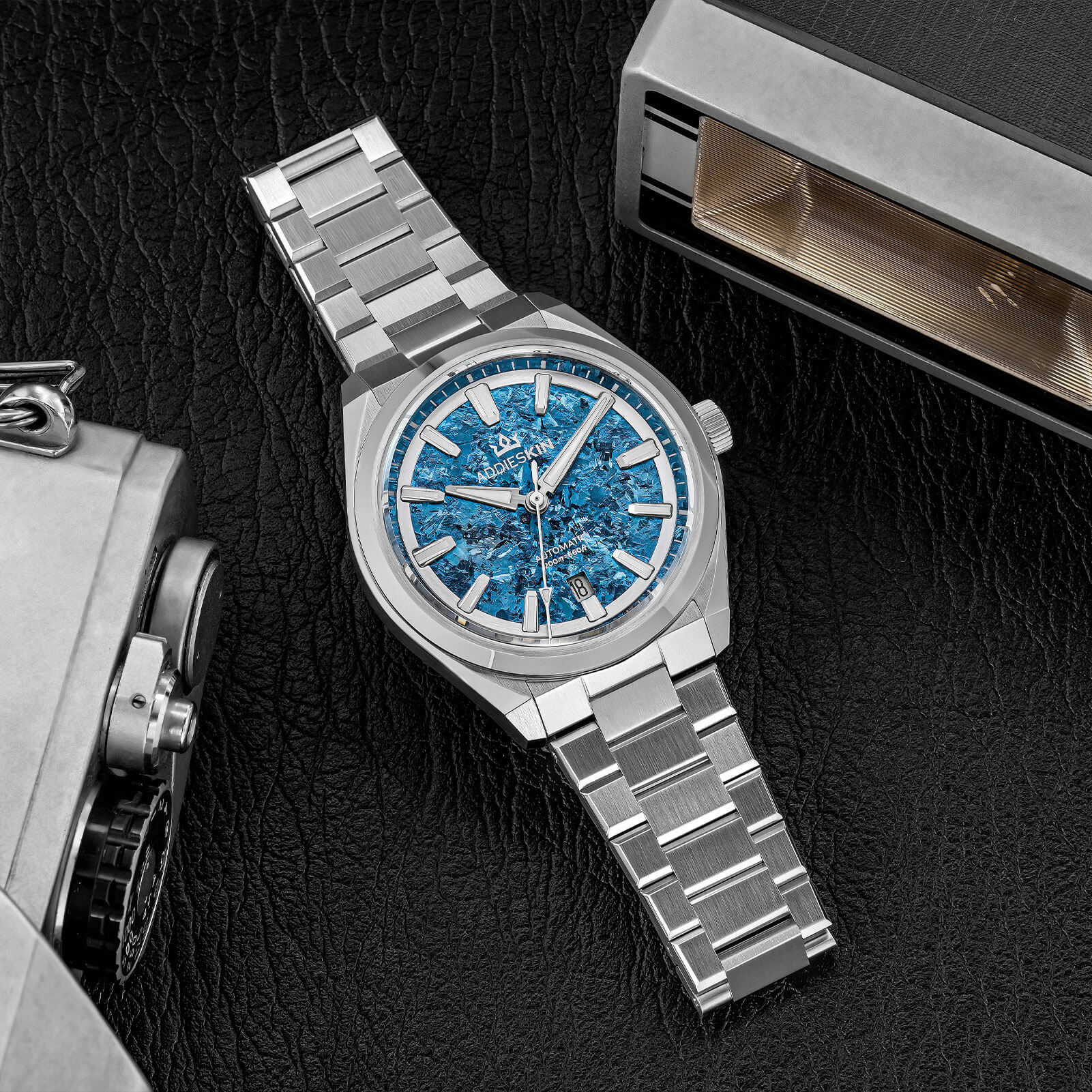 AddiesKIN 40mm Crystallized Titanium Dial Miyota 9015 Luxury Automatic Watch K006