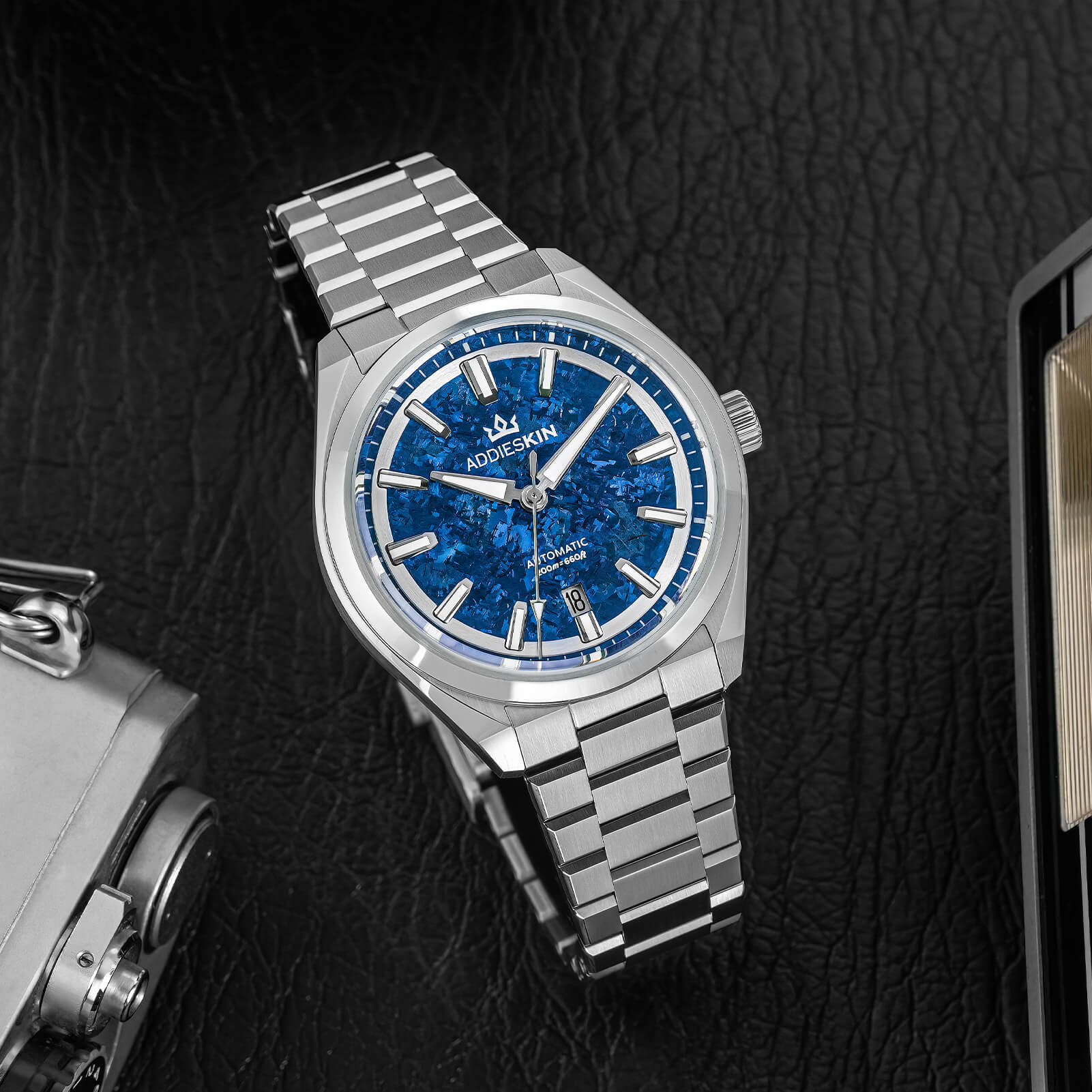 AddiesKIN 40mm Crystallized Titanium Dial Miyota 9015 Luxury Automatic Watch K006
