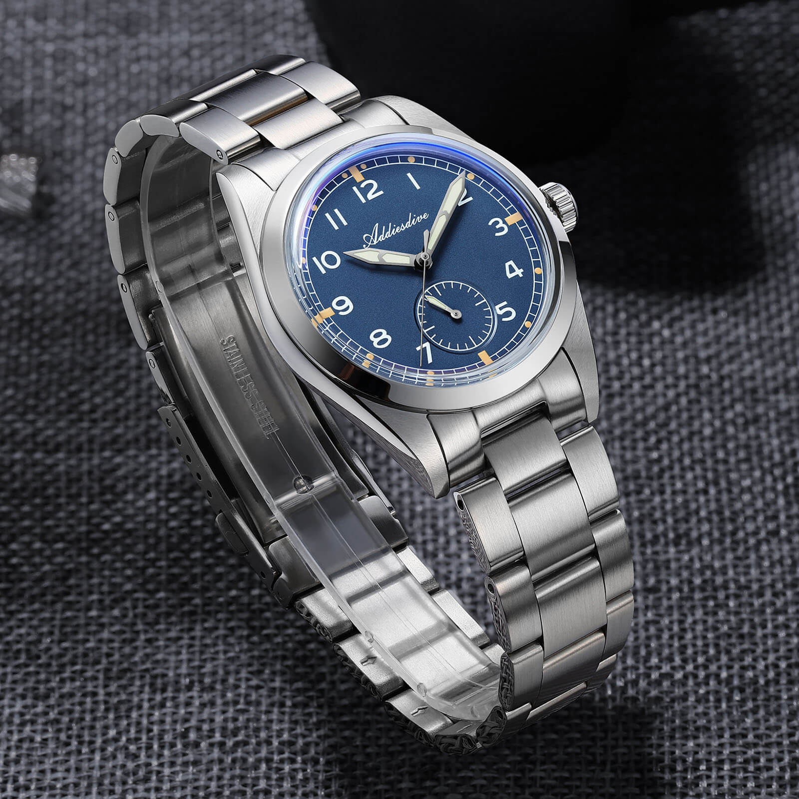 ★India Warehouse★ADDIESDIVE 36mm VH60 Vintage Pilot Watch（AD2099）