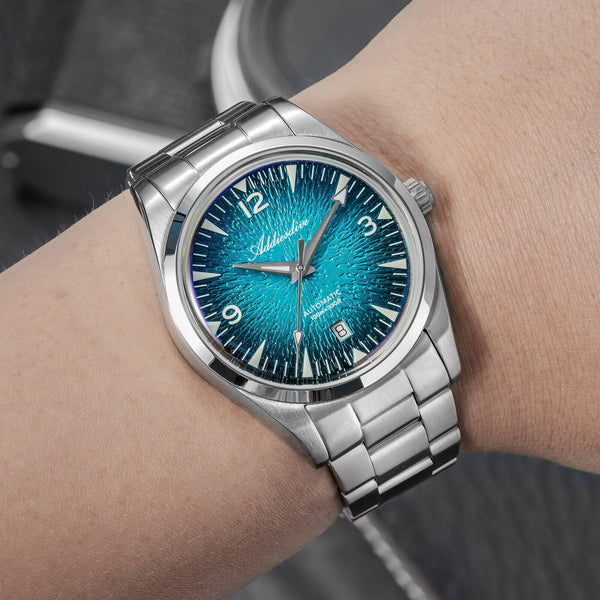 ADDIESDIVE Luxe herenhorloge met opwindmechanisme 8215 Mechanisch horloge met tweekleurige lunette 200M Analoog duikershorloge met roestvrij stalen armband AD2503 ADDIESDIVE Luxe herenhorloge met opwindmechanisme 8215 Mechanisch horloge met tweekleurige lunette 200M Analoog duikershorloge met roestvrij stalen armband AD2503