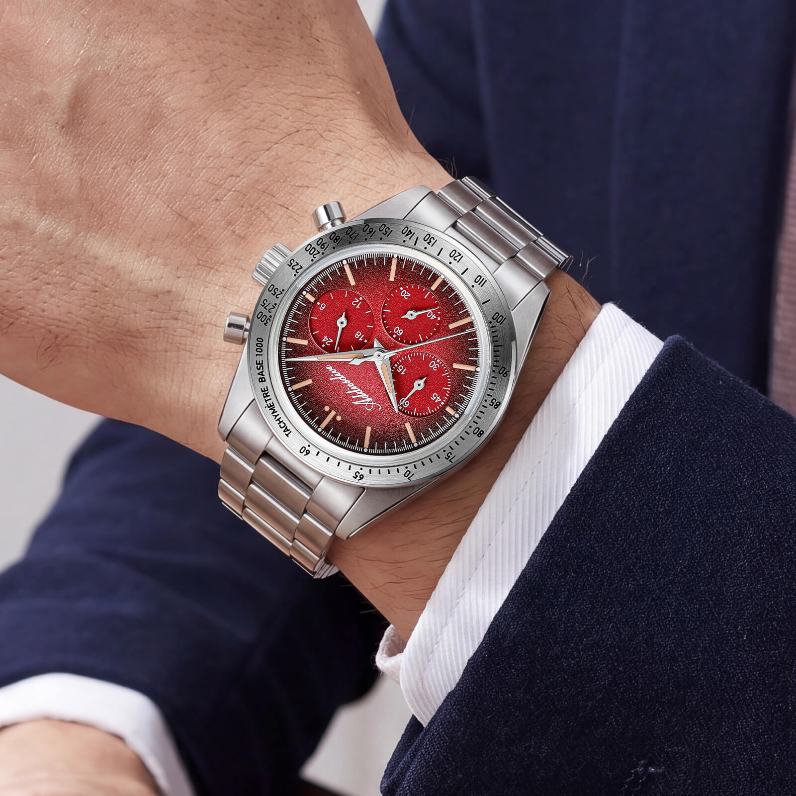 🔥EarlyBird🔥ADDIESDIVE 37mm 0s20 Chronograph Watch AD2552