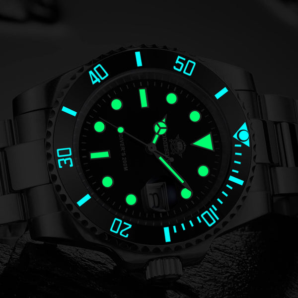 ADDIESDIVE GMT Herenhorloges Zwitsers kwartsuurwerk Diver 200M waterdicht meerkleurig lichtgevende wijzerplaat, 2035 staal ADDIESDIVE GMT Herenhorloges Zwitsers kwartsuurwerk Diver 200M waterdicht meerkleurig lichtgevende wijzerplaat, 2035 staal