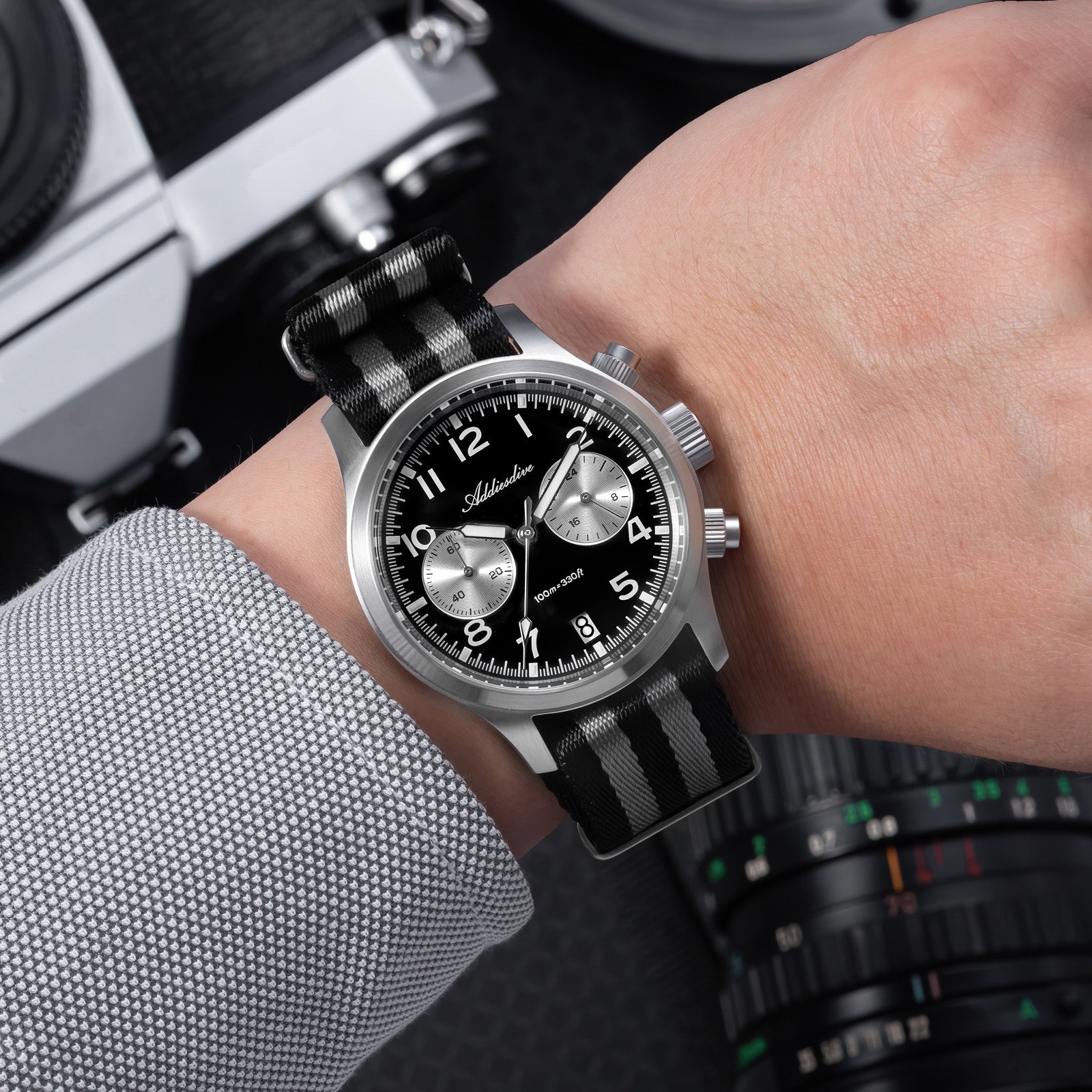 ★New Arrival★ADDIESDIVE 39mm VK64 AD2538 Chronograph Watch
