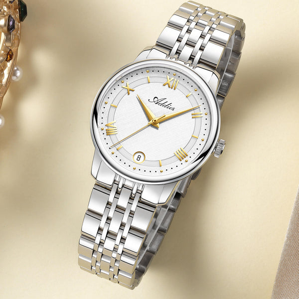 ★India Warehouse★Addies 31mm Women’s Luxury Stainless Steel Quartz Watch AW25904