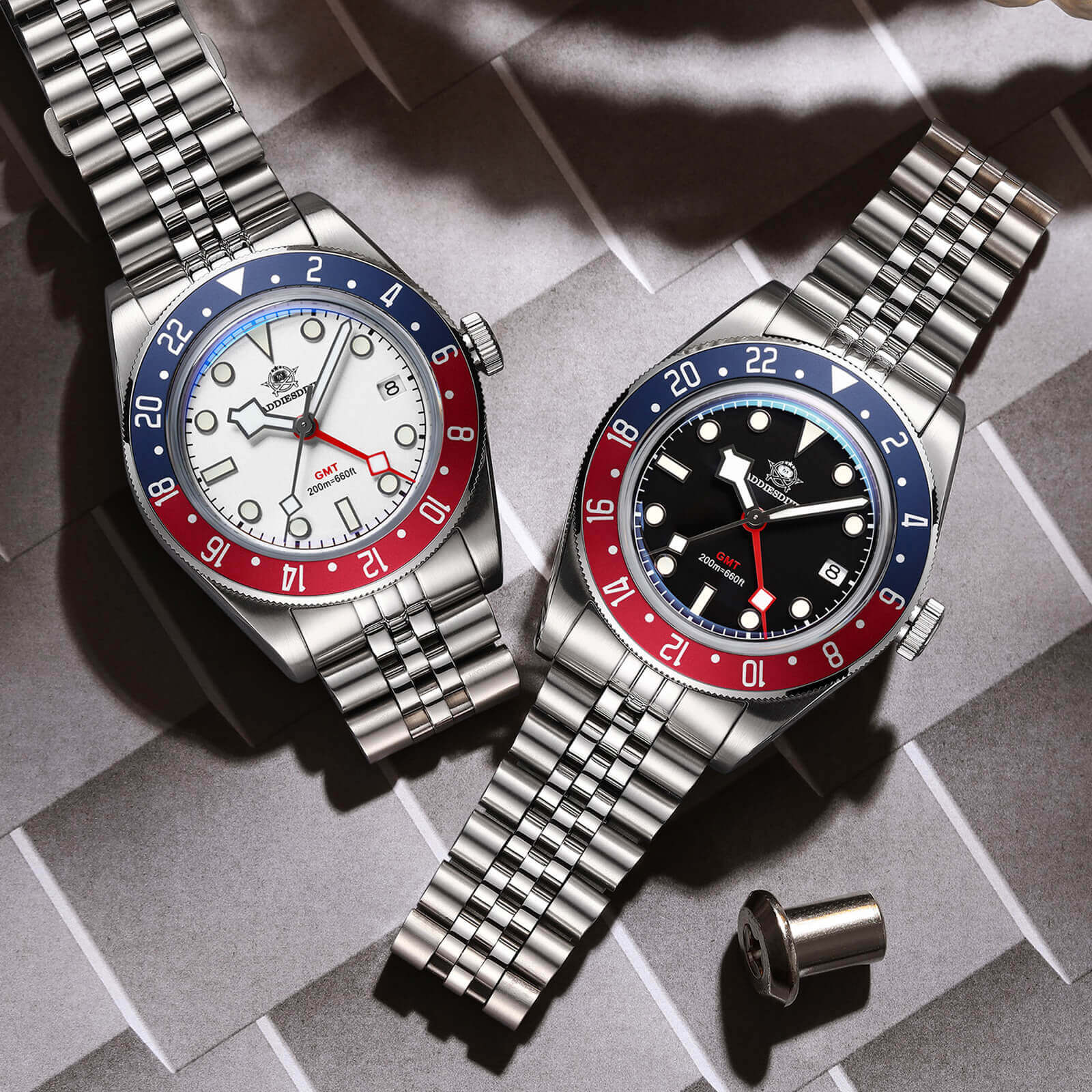 U.S. Warehouse -ADDIESDIVE 39mm BB58 GMT Quartz Watch AD2044