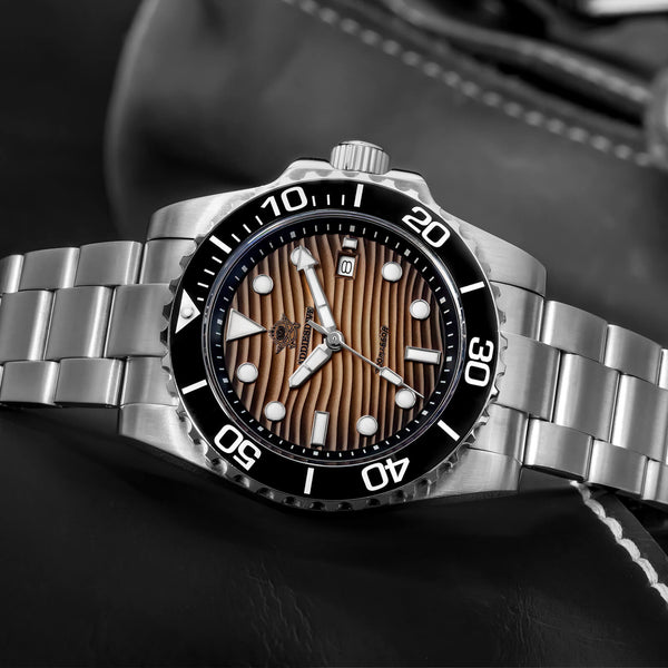 ★Xmas Sale★Addiesdive 41mm Desert Texture Sub Diver Quartz Watch AD2537