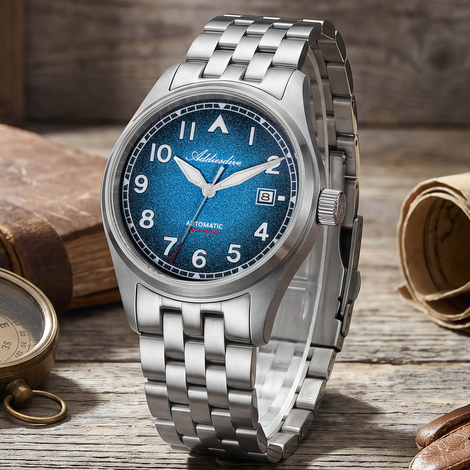 Addiesdive 39mm Vintage 8215 Automatic Watch AD2562
