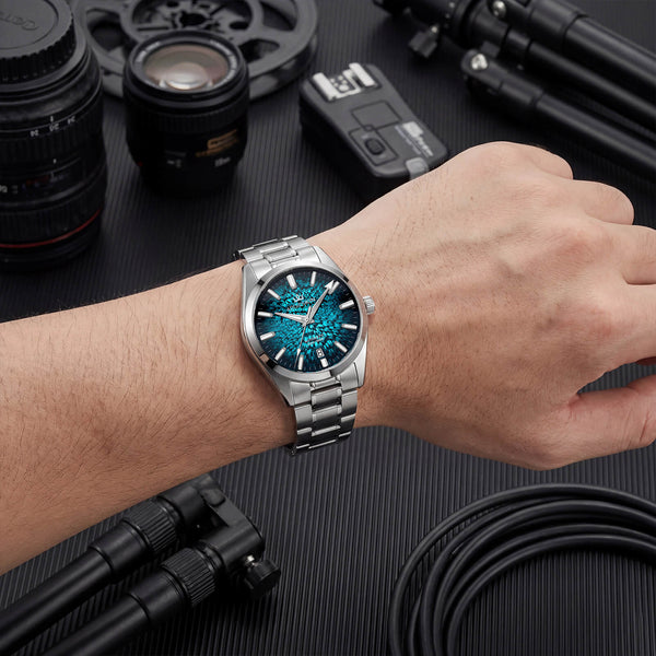 AddiesKIN 38mm Ice Crack Dial Miyota 9015 Men’s Watch K003