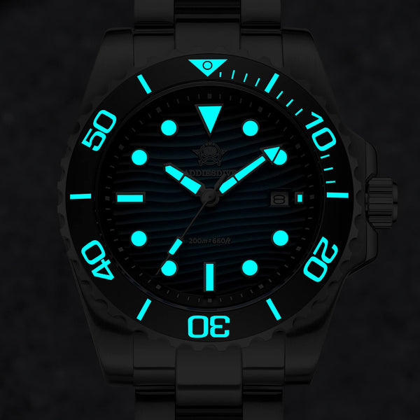 ★Xmas Sale★Addiesdive 41mm Desert Texture Sub Diver Quartz Watch AD2537