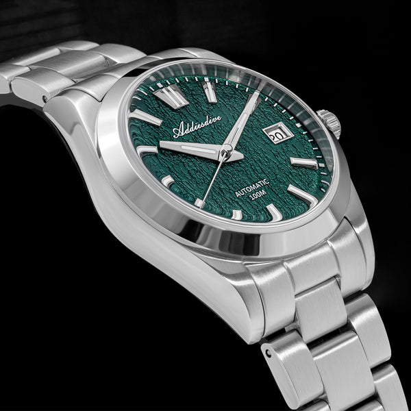 U.S. Warehouse -ADDIESDIVE 39mm 3D Bark Texture Dial NH35 Automatic Watch AD2075