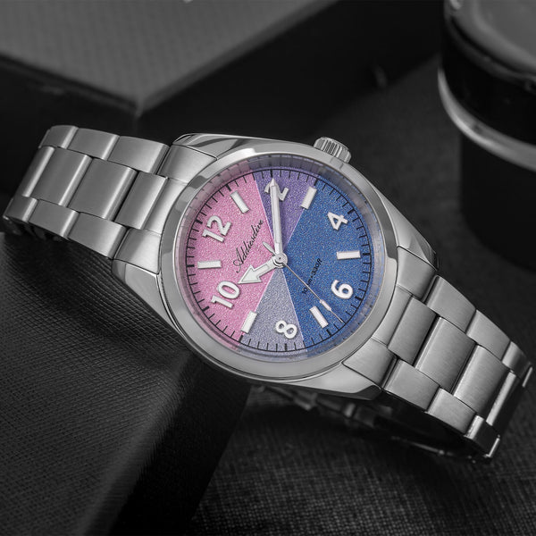 🔥New Arrival🔥ADDIESDIVE 36mm Color Block Dial Quartz Watch AD2555 Sapphire Crystal