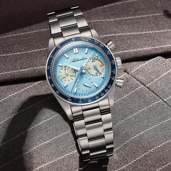 ★Xmas Sale★ADDIESDIVE 37mm VK63 Racing Chronograph Quartz Watch AD2539