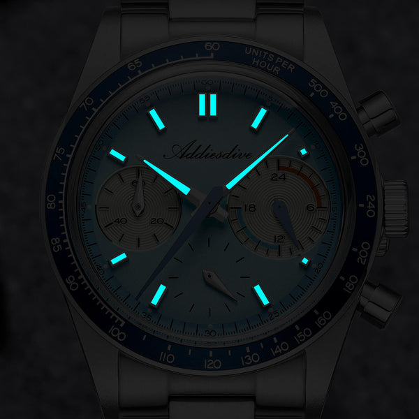 ★Xmas Sale★ADDIESDIVE 37mm VK63 Racing Chronograph Quartz Watch AD2539