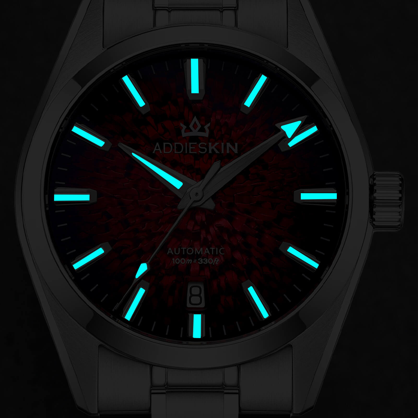 AddiesKIN 38mm Ice Crack Dial Miyota 9015 Men’s Watch K003
