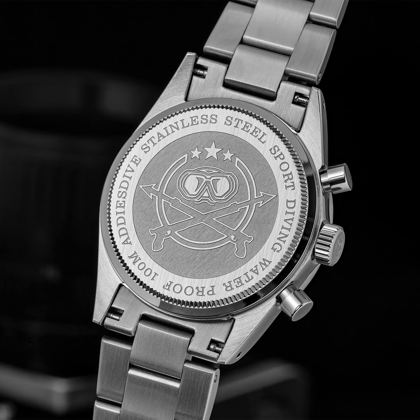 🔥EarlyBird🔥ADDIESDIVE 37mm 0s20 Chronograph Watch AD2552