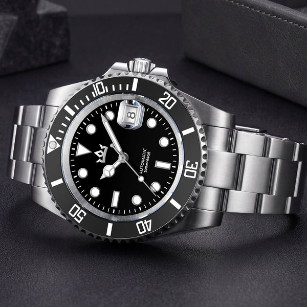 🔥Halloween Sale🔥AddiesKIN 40mm Sardonyx Stone Dial Ceramic Bezel ST2130 Luxury Automatic Dive Watch K012