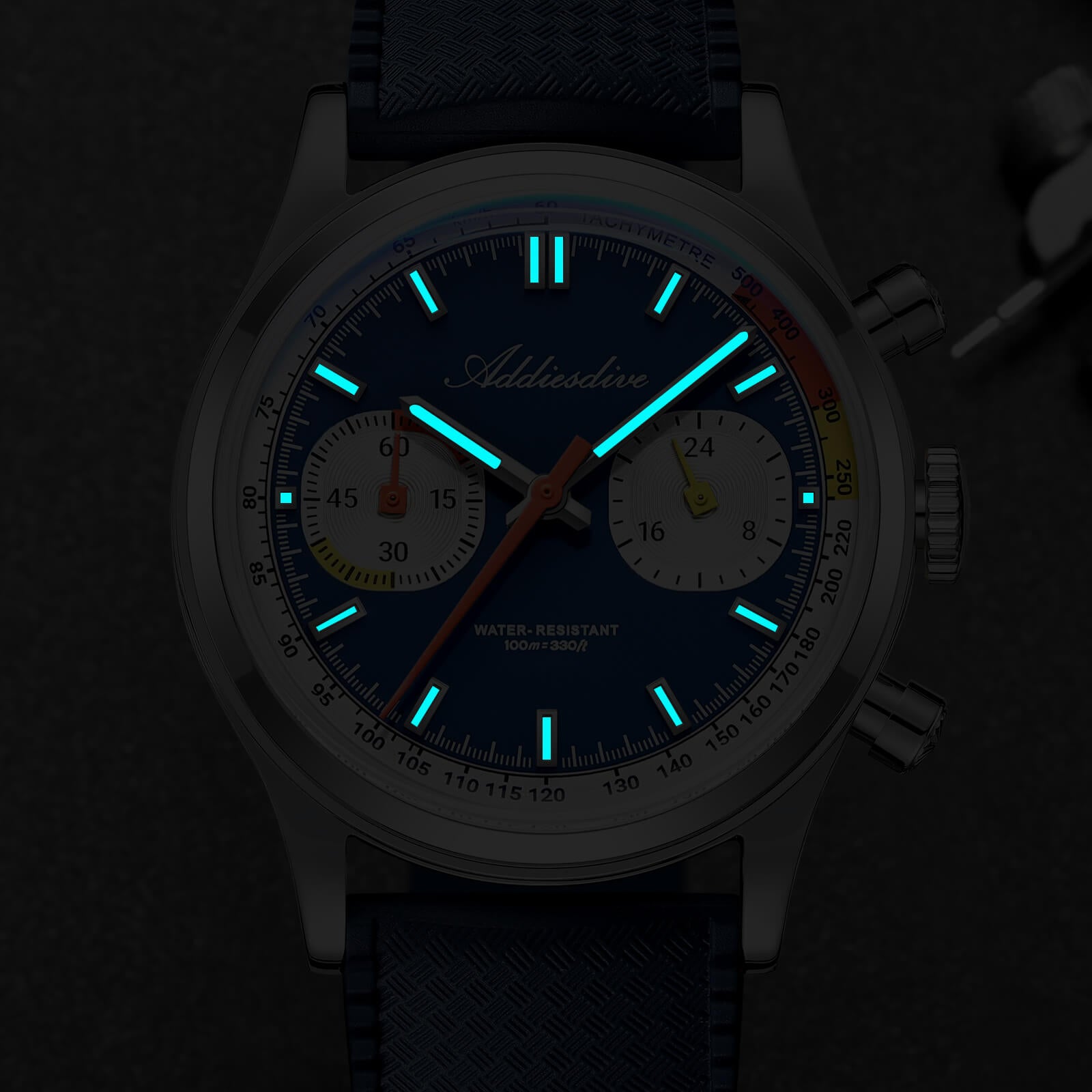 ★New Arrival★ADDIESDIVE 38mm VK64 Racing-Inspired Chronograph Watch AD2529