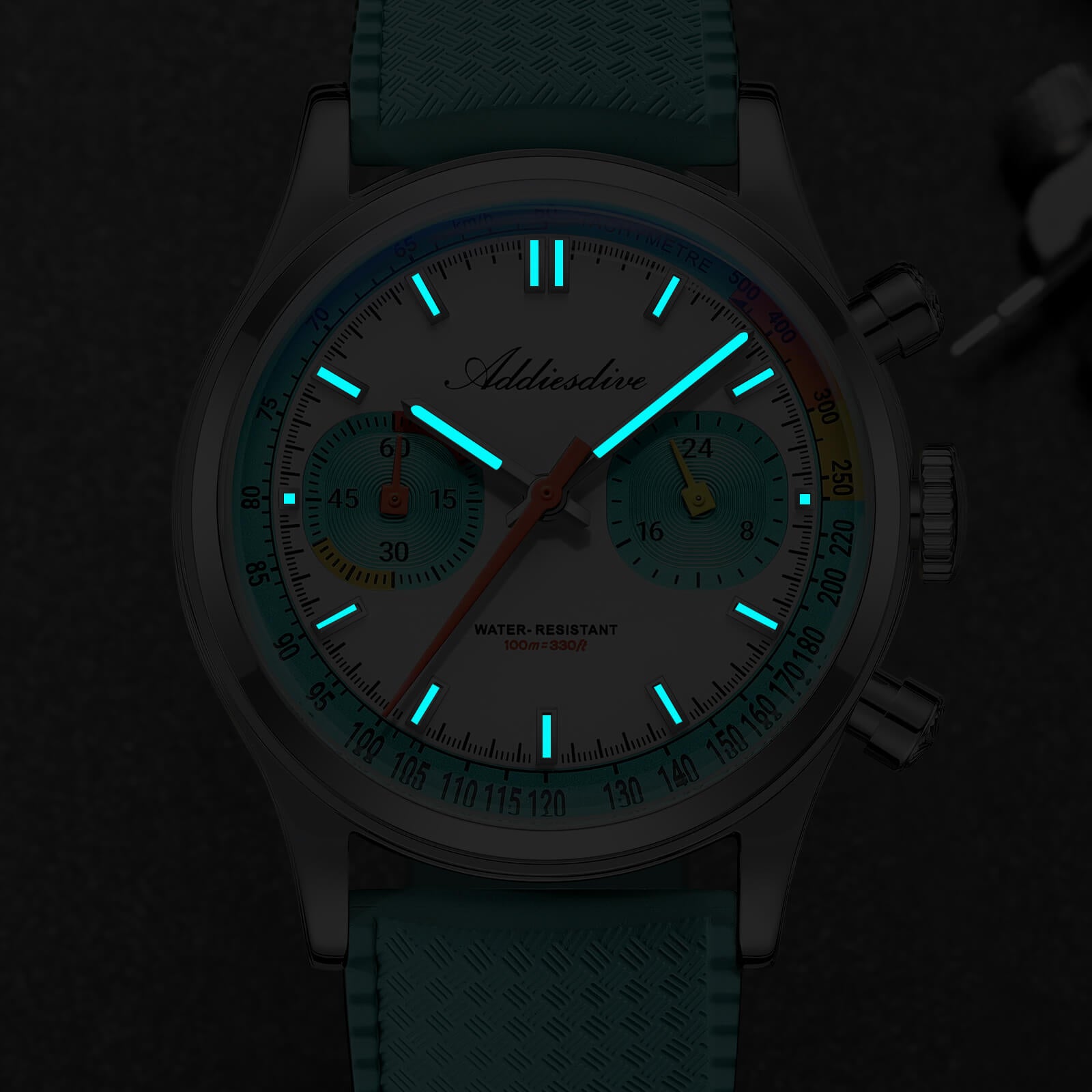 ★New Arrival★ADDIESDIVE 38mm VK64 Racing-Inspired Chronograph Watch AD2529