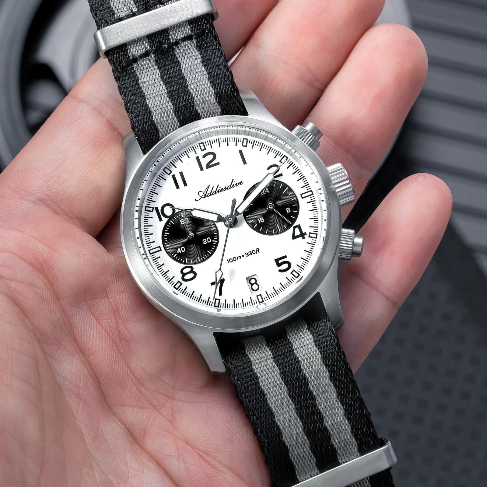 ★India Warehouse★ADDIESDIVE 39mm VK64 AD2538 Chronograph Watch