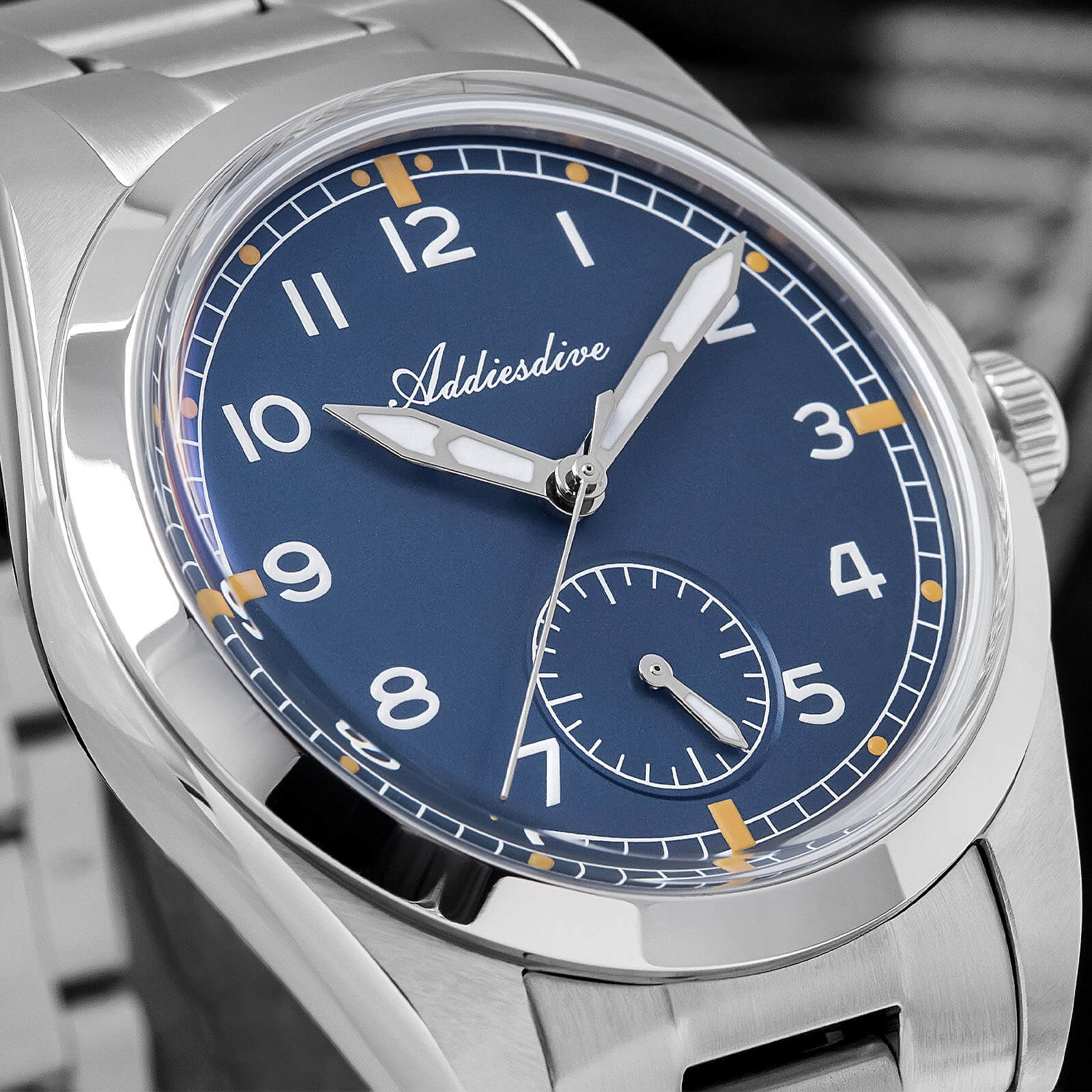 ★India Warehouse★ADDIESDIVE 36mm VH60 Vintage Pilot Watch（AD2099）