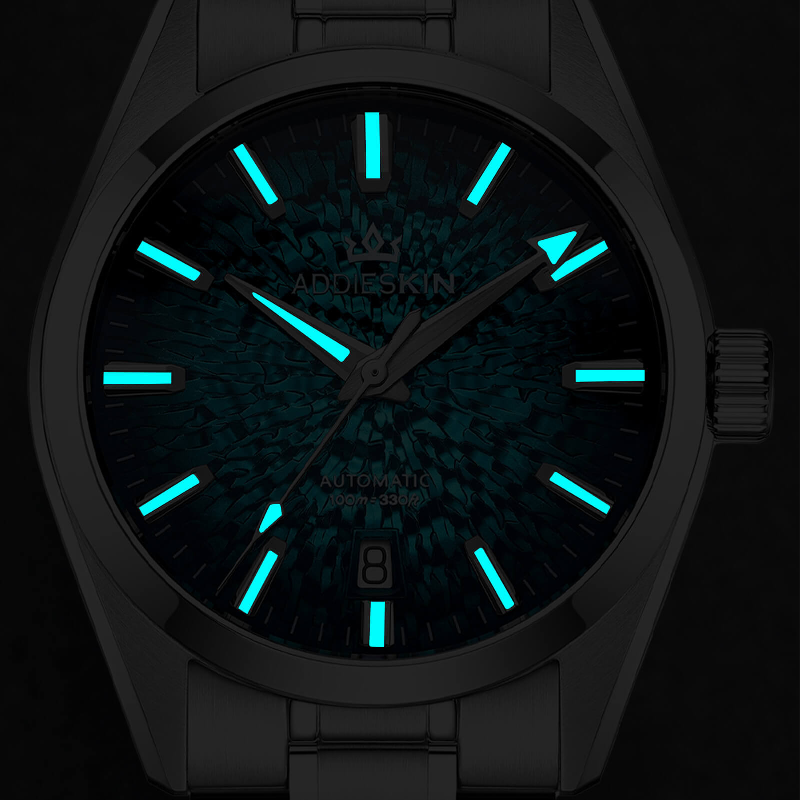 AddiesKIN 38mm Ice Crack Dial Miyota 9015 Men’s Watch K003