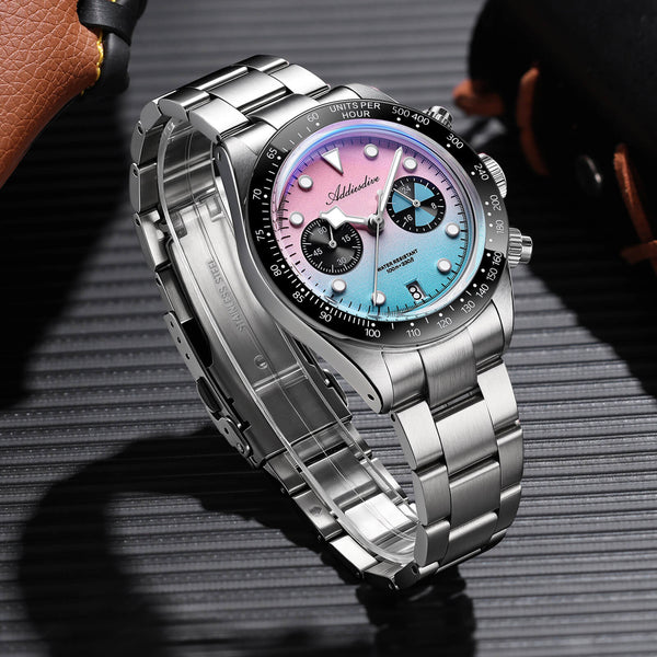 ADDIESDIVE 40mm VK64 Quartz Chronograph Gradient Dial Watch AD2559
