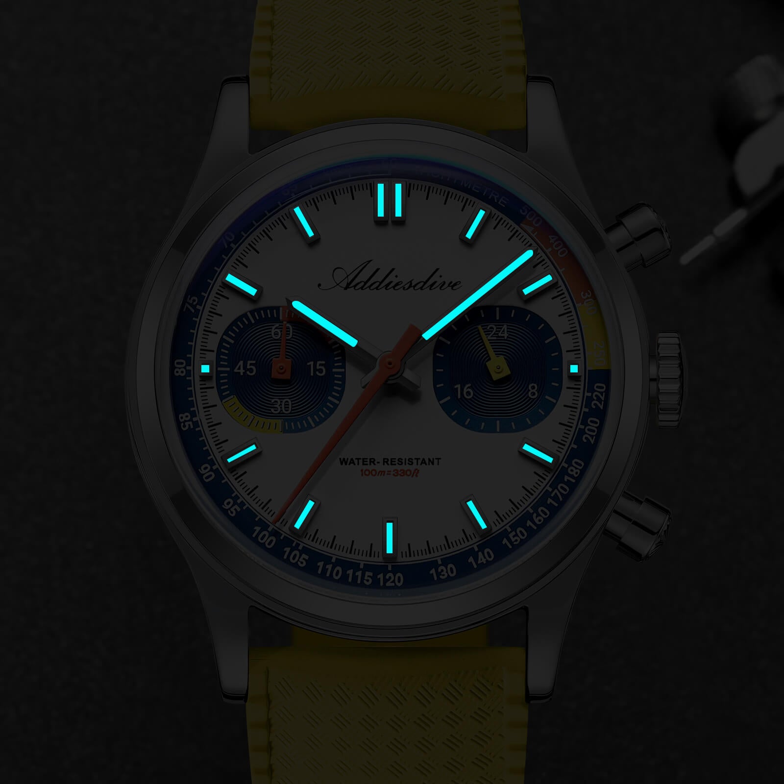 ★New Arrival★ADDIESDIVE 38mm VK64 Racing-Inspired Chronograph Watch AD2529