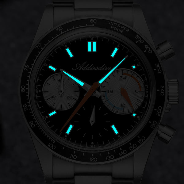 ★Xmas Sale★ADDIESDIVE 37mm VK63 Racing Chronograph Quartz Watch AD2539