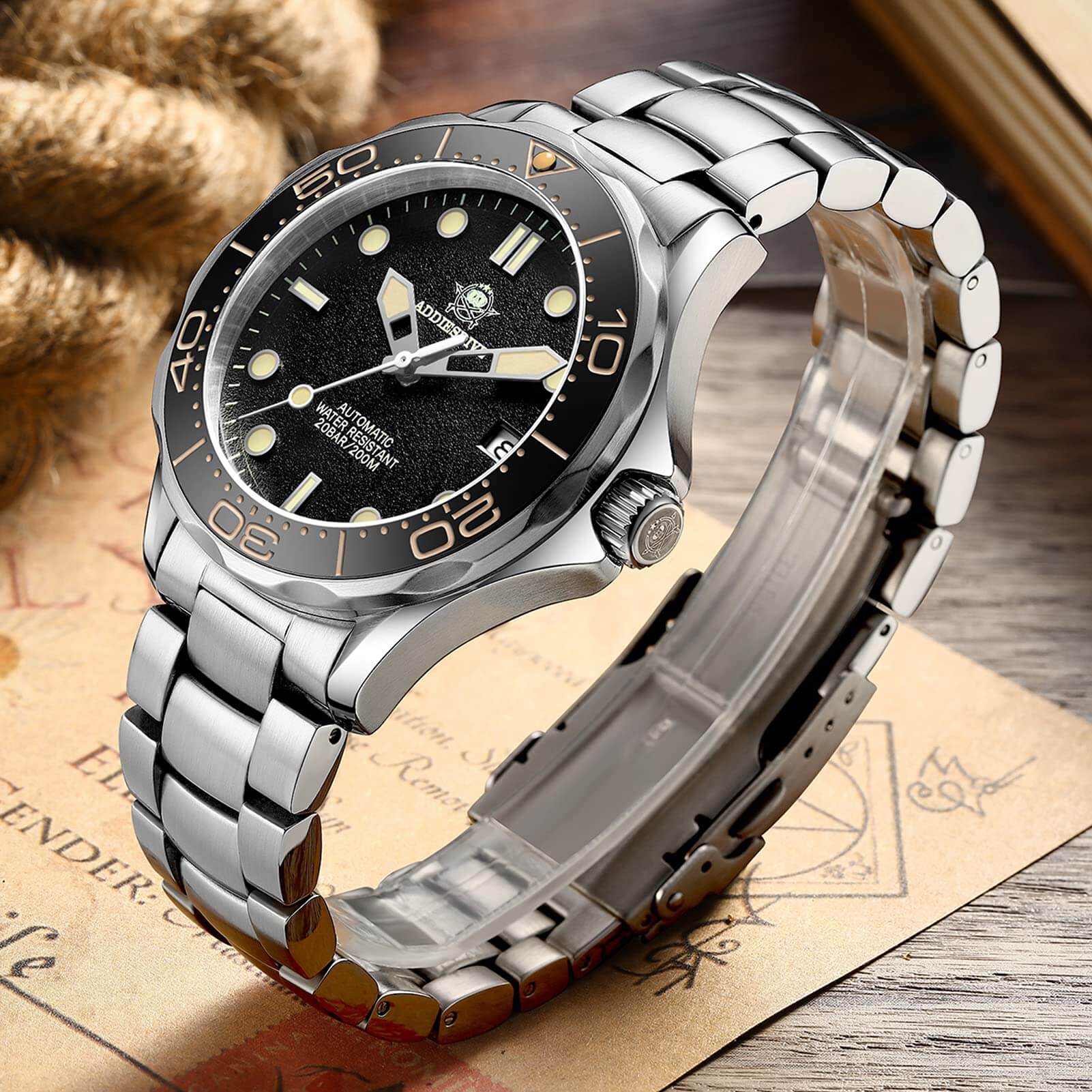 U.S. Warehouse -ADDIESDIVE® Seamaster Men's Automatic Divers Watch AD2106