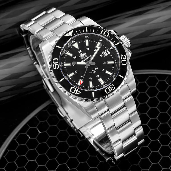 ADDIESDIVE Luxus Herren Automatikuhr 8215 Mechanische Uhr mit zweifarbiger Keramik-Lünette 200M Herren Analog Taucheruhr mit Edelstahlarmband AD2503 ADDIESDIVE Luxus Herren Automatikuhr 8215 Mechanische Uhr mit zweifarbiger Keramik-Lünette 200M Herren Analog Taucheruhr mit Edelstahlarmband AD2503