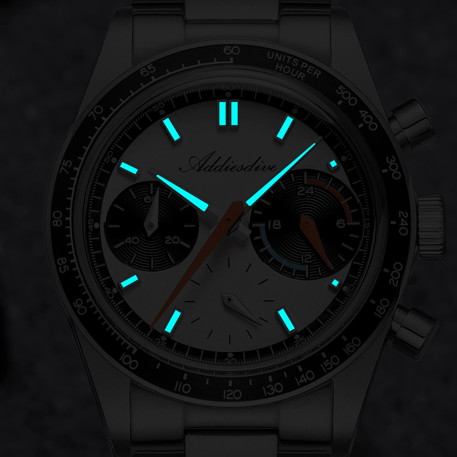 ★Xmas Sale★ADDIESDIVE 37mm VK63 Racing Chronograph Quartz Watch AD2539