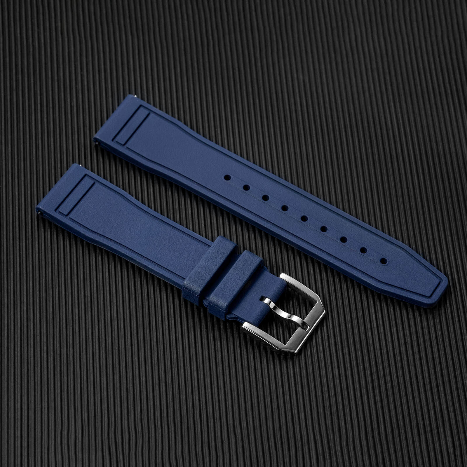 ADDIESDIVE Premium Flat-End Fluororubber Watch Strap 20mm