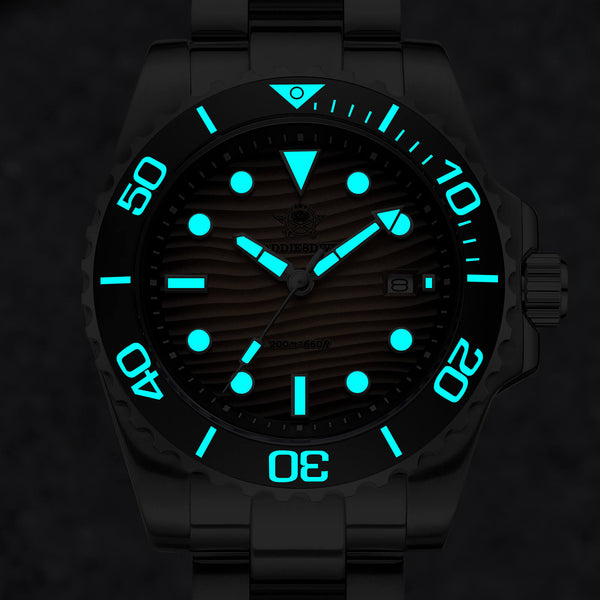 ★Xmas Sale★Addiesdive 41mm Desert Texture Sub Diver Quartz Watch AD2537