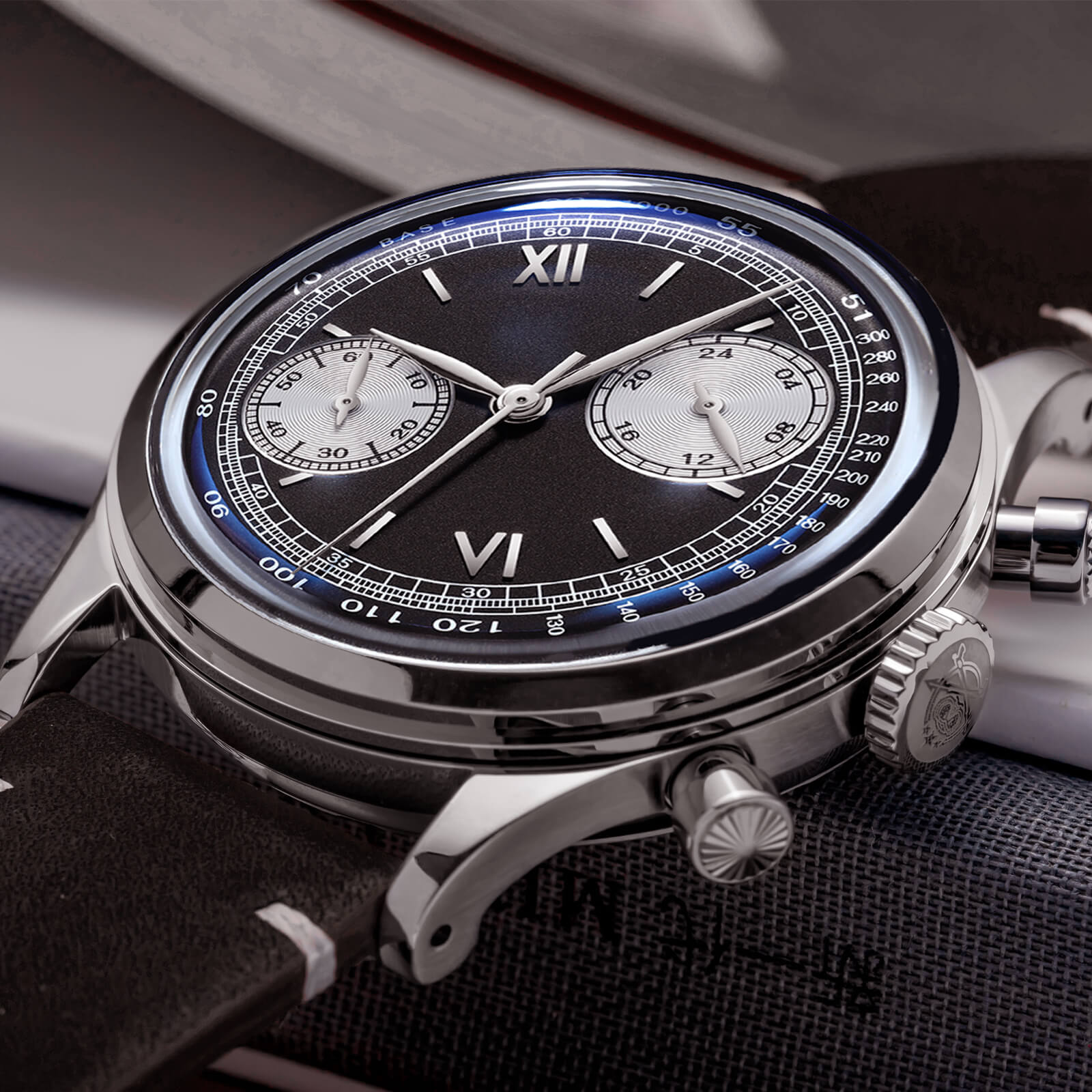 ★India Warehouse★ADDIESDIVE Panda BB Chronograph Retro Men Watch 38mm Quartz Watch