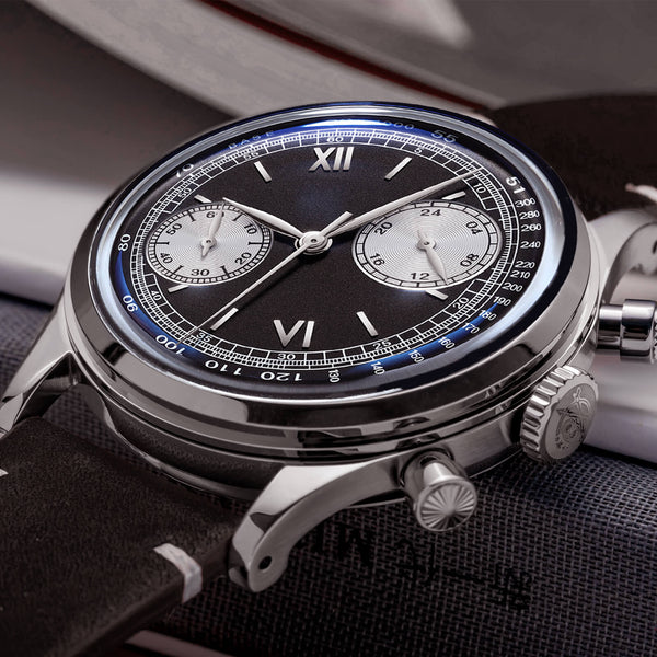 ★India Warehouse★ADDIESDIVE Panda BB Chronograph Retro Men Watch 38mm Quartz Watch