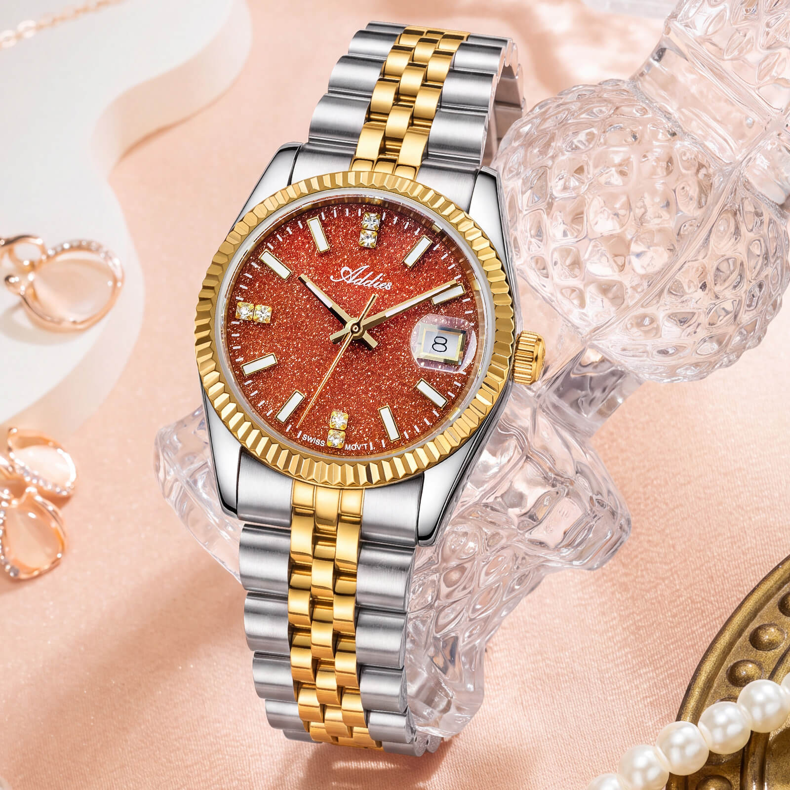 Addies 28mm Women’s Aventurine Dial Quartz Watch AW25912