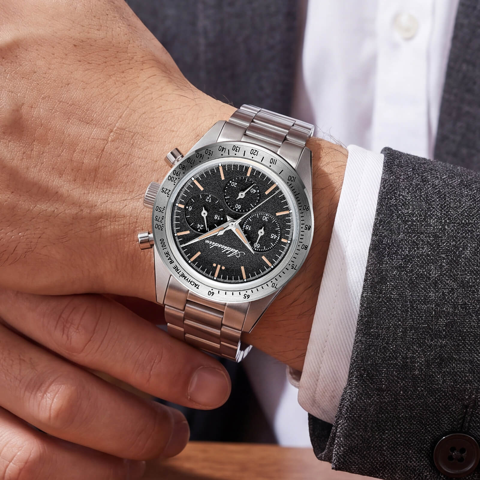 🔥EarlyBird🔥ADDIESDIVE 37mm 0s20 Chronograph Watch AD2552