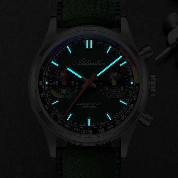 ★New Arrival★ADDIESDIVE 38mm VK64 Racing-Inspired Chronograph Watch AD2529