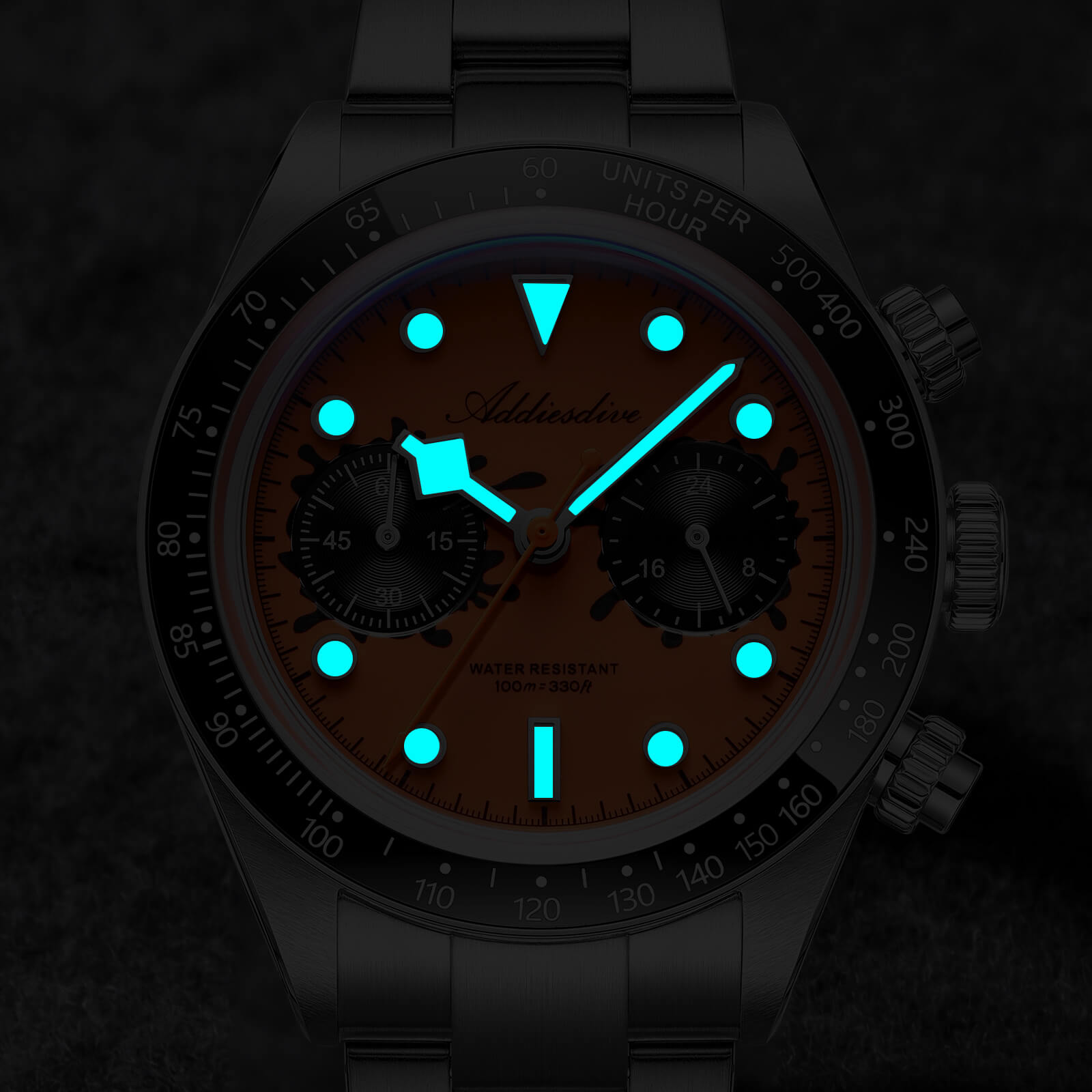 ★New Arrival★ADDIESDIVE 40mm VK64 Chronograph Watch AD2520