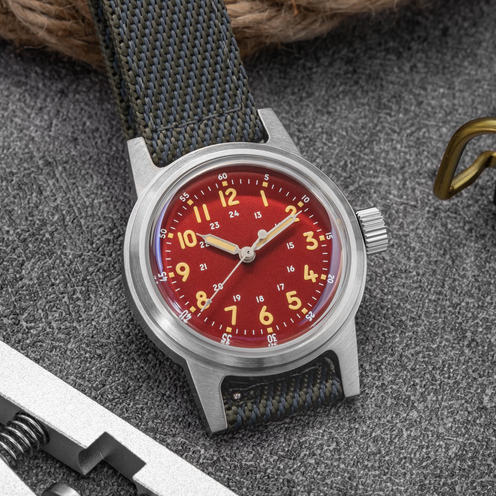 U.S. Warehouse -ADDIESDIVE 36mm Vintage Mechanical Watch AD2076