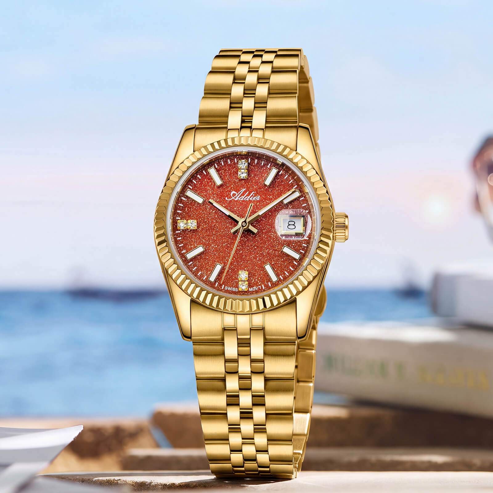 Addies 28mm Women’s Aventurine Dial Quartz Watch AW25912