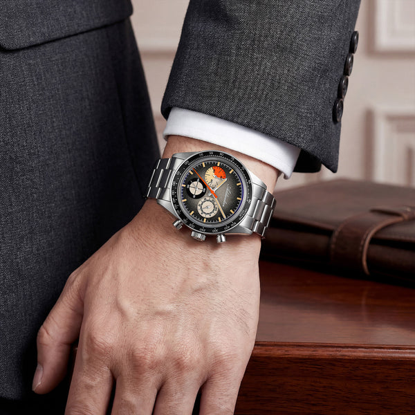 ★India Warehouse★ADDIESDIVE 37mm Luxury Quartz Chronograph Watch AD2551