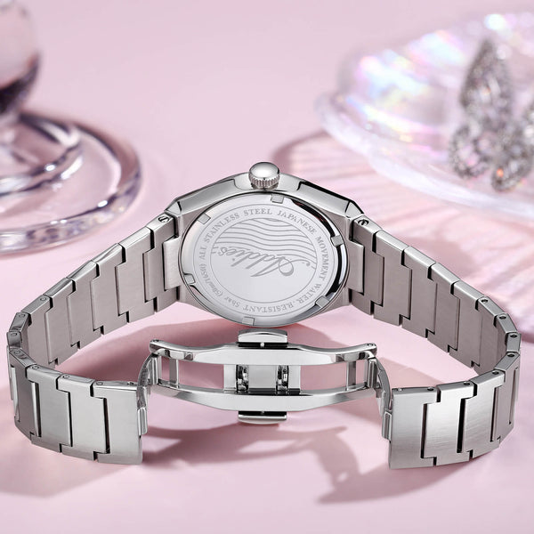 🔥Halloween Sale🔥Addies Classic 35mm Slim Sapphire Crystal Quartz Watch AW25910